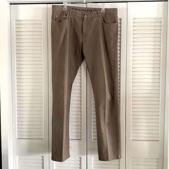 Paul & Shark Dark Taupe Five Pocket Pants Cotton Stretch Classic Fit Size 38 - Picture 1 of 12